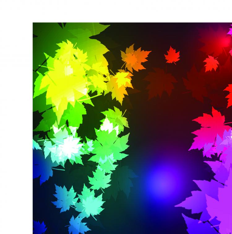 free vector Beautiful maple leaf background 02 vector